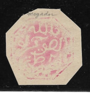 Cachet MAGZEN ESSAOUIRA (MOGADOR) N°9c - Octogonal Rouge S/Fragment - 1892 - TTB - Sellos Locales