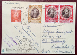 POSTA AEREA Sa.15 Etc 1947 100L>1948 SUMATRA INDONESIA ! (Vatican Vaticano Lettera Cover Cartolina Air Mail Par Avion - Briefe U. Dokumente