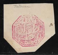 Cachet MAGZEN TETOUAN N°25c - Octogonal Rouge S/Fragment - 1892 - TTB - Lokalausgaben