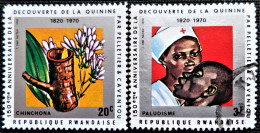 Rwanda 1970 The 150th Anniversary Of Discovery Of Quinine  Stampworld N°  407 Et 410 - Gebruikt