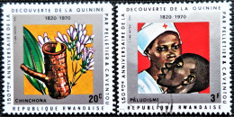 Rwanda 1970 The 150th Anniversary Of Discovery Of Quinine  Stampworld N°  407 Et 410 - Used Stamps