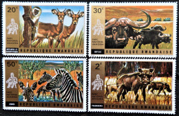 Rwanda 1972 Akagera National Park   Stampworld N°  486 à 488 Et 490 - Gebraucht