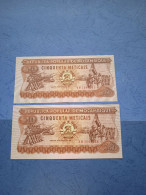 MOZAMBICO-P129b 50M 16.6.1986 UNC (2consecutivi) - Mozambique