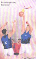 Greece:Used Phonecard, OTE, 3 EUR, Athens Olympic Games 2004, Basketball - Griechenland