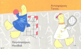 Greece:Used Phonecard, OTE, 3 EUR, Athens Olympic Games 2004, Handball, Tennis - Griechenland