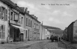 ATHUS - La Grand' Rue Vers La Poste - L'Abeille, Magasin Economique - Attelage - Animé - RARE - Aubange