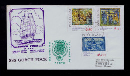 Sp9751 PORTUGAL Porto Sea Transports "SSS GORCH FOCK" Vessel Caravelle Kiel Germany Cadiz Spain Mailed Scarce Item - Other (Sea)