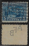 USA 1920 Stamp With Perfin AFB By American Foreign Banking Corporation By New York Lochung Perfore - Zähnungen (Perfins)