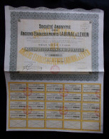 Action - Société Anonyme Des Anciens établissements Labinal Et Leven - 100 Francs - Paris 1930 - Transporte