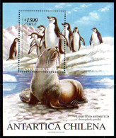 Chili Chile 1488/89 Et Bf 059 Pingouin, Phoque, Otarie, Oiseaux, Manchot - Faune Antarctique