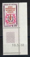 Wallis & Futuna - YV 173 N** MNH Luxe Petit Coin Daté , Droits De L'homme - Ungebraucht