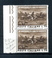 Repubblica Varietà - 1964 150° Ann. Carabinieri Linea Bianca Trasversale MNH ** - Variedades Y Curiosidades