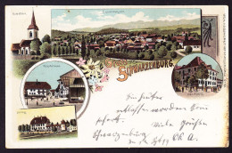 1899  5 Bildrige Litho AK: Gruss Aus Schwarzenburg Mit Hotel Bären. Etwas Fleckig. - Schwarzenburg