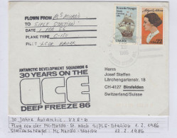 USA Antarctic Development - VXE-6  30Y On The Deep Freeze '86 Flight From McMurdo To Siple 1 FEB 1986  (BS155B) - Polar Flights