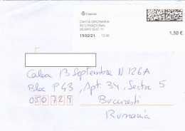 QR CODE MACHINE PRINTED STICKER ON COVER, 2022, SPAIN - Briefe U. Dokumente