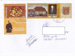 PEASANT MUSEUM, BRUKENTHAL MUSEUM, FINE STAMPS ON REGISTERED COVER, 2021, ROMANIA - Lettres & Documents