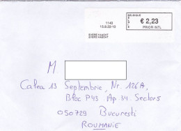 AMOUNT 2.23 MACHINE PRINTED STICKER ON COVER, 2022, BELGIUM - Lettres & Documents