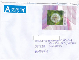 DANDELION, FINE STAMPS ON COVER, 2021, BELGIUM - Storia Postale