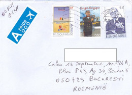 BEACH, TRUMPET SINGER, POLITICIAN, FINE STAMPS ON COVER, 2021, BELGIUM - Storia Postale