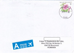 FLOWERS, FINE STAMPS ON COVER, 2021, BELGIUM - Storia Postale