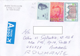 KING  BAUDOUIN, MAX WEBER, CASTLE, FINE STAMPS ON COVER, 2021, BELGIUM - Storia Postale