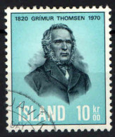ISLANDA - 1970 - GRIMUR THOMSEN - POETA - USATO - Oblitérés
