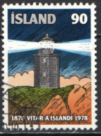 ISLANDA - 1978 - CENTENARIO DEI SERVIZI DEI FARI IN ISLANDA - USATO - Usados