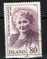 ISLANDA - 1979 - PERSONALITA' ISLANDESI: HI. H. BJAENASON - USATO - Gebruikt