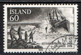 ISLANDA - 1978 - CINQUANTENARIO DELLA SOCIETA' ISLANDESE DI SALVATAGGIO MARITTIMO - USATO - Gebruikt