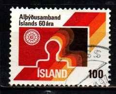 ISLANDA - 1976 - 60° ANNIVERSARIO DELL'UNIONE ISLANDESE DEI LAVORATORI - USATO - Used Stamps