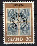 ISLANDA - 1976 - CENTENARIO DELL'EMISSIONE DEI FRANCOBOLLI ISLANDESI CON VALORE IN AUR - USATO - Oblitérés