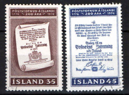 ISLANDA - 1976 - BICENTENARIO DEL SERVIZIO POSTALE IN ISLANDA - USATI - Used Stamps