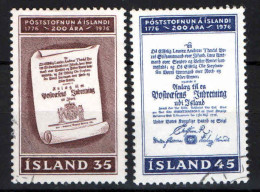 ISLANDA - 1976 - BICENTENARIO DEL SERVIZIO POSTALE IN ISLANDA - USATI - Gebraucht