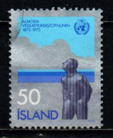 ISLANDA - 1973 - CENTENARIO DELL'ORGANIZZAZIONE METEOROLIGICA MONDIALE - USATO - Gebraucht