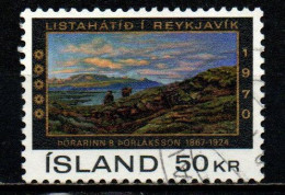 ISLANDA - 1970 - FESTIVAL DELL'ARTE A REYKJAVIK - OPERA D'ARTE - PAINTING - USATO - Gebraucht