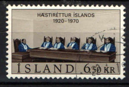 ISLANDA - 1970 - CINQUANTENARIO DELLA CORTE SUPREMA DI ISLANDA - USATO - Used Stamps