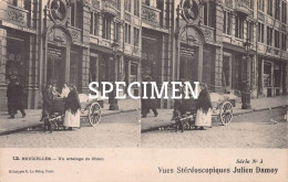 Stereokaart Un Attelage De Chien - Julien Damoy - Bruxelles - Brussel - Old Professions