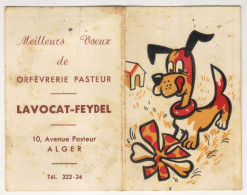 Calendrier Publicitaire ALGER 1960 - Petit Format : 1941-60