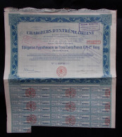Obligation Hypothécaire De Trois Cents Francs 6% 1er Rang - Chargeurs D'extrême Orient - Paris 1925 - Asia
