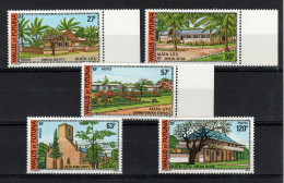 Wallis & Futuna - YV 203 à 207 N** Gomme Tropicale Mate Complète , Bâtiments & Monuments , Cote 26,50 Euros - Unused Stamps