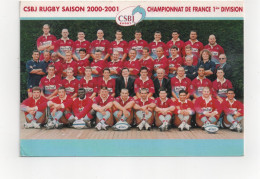 CPM De L'équipe 1ère De Rugby De BOURGOIN 2000 - 2001. - Bourgoin