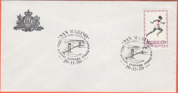 SAN MARINO - 1980 - 170 XXII Olimpiade + Annullo 32th Annual Postage Stamp Show New York Coliseum - Ufficio Filatelico D - Briefe U. Dokumente