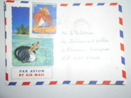 Polynesie Française , Lettre De Huahine 1998 Pour Papeete - Lettres & Documents