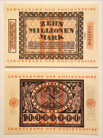 Germany 10,000,000 10000000 Mark 1923, Landesbank Der Rhein Provinz, UNC - 10 Miljoen Mark