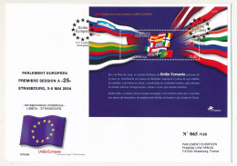 PORTUGAL - Grande Env Bloc Feuillet 2,00e Adhésion De Nouveaux Membres Union Européenne 3/5/2004 FDC - Lettres & Documents