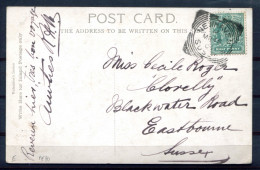 RC 25240 GRANDE BRETAGNE SQUARED CIRCLE " NEW HAVEN / SUSSEX " MR 16 1904 POSTMARK ON POST CARD TO GB VF - Postmark Collection