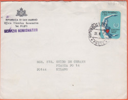SAN MARINO - 1973 - 50 Prevenzione Delle Malattie Cardiache - Ufficio Filatelico Di Stato - Viaggiata Da San Marino Per3 - Cartas & Documentos