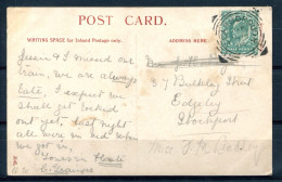 RC 25244 GRANDE BRETAGNE SQUARED CIRCLE " SCARBOROUGH " AU .. 1904 POSTMARK ON POST CARD TO GB VF - Marcofilie