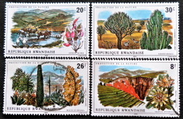 Rwanda 1975 Protection Of Nature  Stampworld N°   743_744_747_749 - Gebraucht