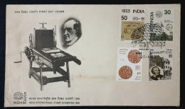 INDIA 1980 International Stamp Exhibition COMPLETE SET On FDC - Brieven En Documenten